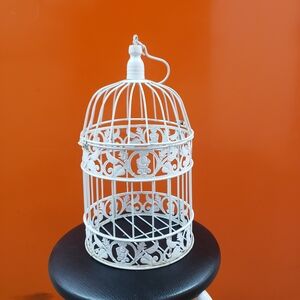 White Decorative Metal Cage